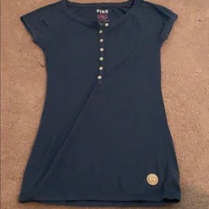 Pink! Button up t shirt